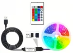 Світлодеодна LED стрічка RGB з пультом та USB живленням 10 м - Зображення 2