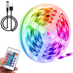 Світлодеодна LED стрічка RGB з пультом та USB живленням 10 м