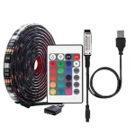 Світлодіодна LED стрічка 5м RGB з пультом та USB живленням - Зображення 2