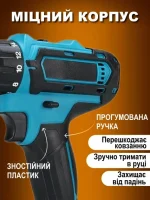 Шуруповерт з комплектом біт та свердлів у валізі a запасним акумулятором 24V - Зображення 4