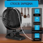 Міні вентилятор із затискачем - тихий настільний/портативний вентилятор - Зображення 12