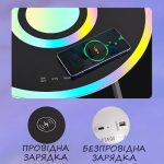 Круглий скляний музичний Bluetooth журнальний столик з RGB підсвічуванням - Зображення 2
