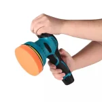 Полірувальна машинка Waxing Polisher D6000 акумуляторна з насадками 2хАКБ 1250W - Зображення 6
