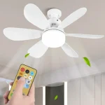 Лампа вентилятор 40W, в патрон E27, 6500K + Пульт / Стельова люстра LED / Стельовий вентилятор
