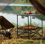 Розкладний стіл круглий туристичний Grand Picnic на природу з переносною сумкою - Зображення 3