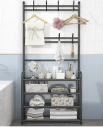 Універсальна вішалка для одягу New simple floor clothes rack size 60X29.5X151 см з гачками - Зображення 2