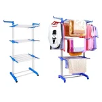 Сушарка для білизни підлогова Tiers Garment Rack With Wheels Синя