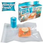 Вакуумний автоматичний пакувальник Always Fresh на 3 батарейках АА + вакуумні пакети для їжі (6 шт) - Зображення 2