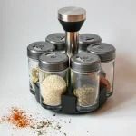 Баночки для спецій на підставці, що крутиться, 7 предметів, Spices set - Зображення 2
