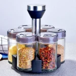 Баночки для спецій на підставці, що крутиться, 7 предметів, Spices set