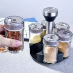 Баночки для спецій на підставці, що крутиться, 7 предметів, Spices set - Зображення 5