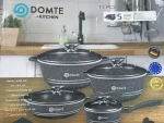 16cm 28cm 32cm 28cm 13 набір каструль domte чорний 3