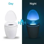 Автономне Led кольорове підсвічування для унітазу з датчиком руху та світла TOILET Light Bowl Підсвічування для туалету/унітазу (8 кольорів) працює від 3-х батарейок ААА, датчик руху - Зображення 6