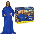 Плед, що зігріває з флісу з рукавами Snuggie (Снаггі) синій