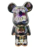 3D нічник скляний з ефектом феєрверку у вигляді ведмедика RGB Bearbrick LED Світильник-лампа на 8 кольорів - Зображення 9