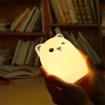 Дитячий силіконовий LED-нічник Котик світильник акумулятор - Зображення 2