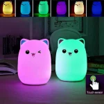 Дитячий силіконовий LED-нічник Котик світильник акумулятор - Зображення 4
