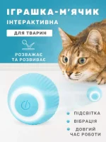 Інтерактивна USB Розумна іграшка, що крутиться, м'ячик для котів і маленьких собак