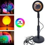 Світильник проекційний Sunset Lamp RGB з пультом на штативі USB проектор атмосферна лампа різнокольорова - Зображення 4