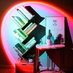 Світильник проекційний Sunset Lamp RGB з пультом на штативі USB проектор атмосферна лампа різнокольорова - Зображення 5