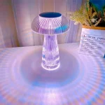 Настільна лампа з пультом і USB-зарядкою "Гриб" Mushroom Lamp RGB | 16 LED - Зображення 3
