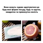 Силіконові кришки для зберігання продуктів для посуду набір 6шт, багаторазові, сині, що розтягуються - Зображення 5