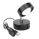Лампа LED для селфи ефект сонця 16 см / Лампа "SUNSET" Sunset Floor Lamp Rainbow / Світлодіодний проектор Червоний - Зображення 3