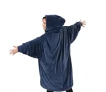 Плед Huggle з капюшоном Ultra Plush Blanket Hoodie Blue (Синій) - Зображення 4