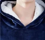 Плед Huggle з капюшоном Ultra Plush Blanket Hoodie Blue (Синій) - Зображення 7