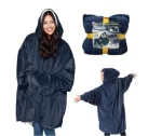 Плед Huggle з капюшоном Ultra Plush Blanket Hoodie Blue (Синій)