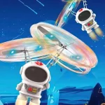 Літаючий Космонавт ударостійкий левітуючий спіннер бумеранг з LED підсвічуванням - Зображення 3