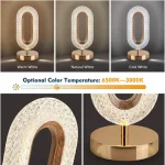 Лампа-ночник кристальная Creative Table Lamp 3 режима Золото - Зображення 4
