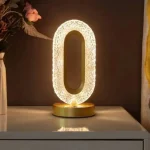Лампа-ночник кристальная Creative Table Lamp 3 режима Золото - Зображення 6