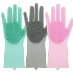 Силіконові рукавички для миття посуду та фруктів Wash Glove для дому, квартири, дачі, котеджу, підтримання чистоти, прибирання кухні