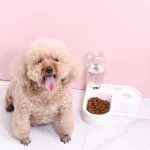 Миска для кошек и собак двойная Pet Love Bowl автопоилка на підставці з відділом для корму - Зображення 3