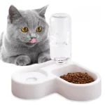 Миска для кошек и собак двойная Pet Love Bowl автопоилка на підставці з відділом для корму - Зображення 5