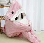 Піжама кігурумі акула Shark Blanket 2XL 165-170 см Плед акула рожева - Зображення 5