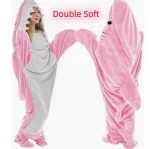 Піжама кігурумі акула Shark Blanket XL — 155-165 см Плед акула рожева - Зображення 6