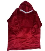 Плед Huggle з капюшоном Ultra Plush Blanket Hoodie Red (Червоний) - Зображення 7