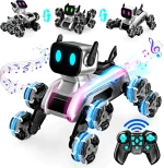Інтерактивна собака-робот, трюковий робопес Stunt eight-wheel robot dog 8 коліс, радіокерування, звук і світло - Зображення 3