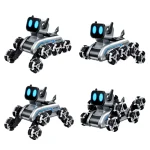 Інтерактивна собака-робот, трюковий робопес Stunt eight-wheel robot dog 8 коліс, радіокерування, звук і світло