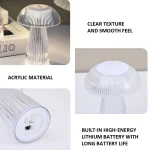 Настільна лампа з пультом і USB-зарядкою "Гриб" Mushroom Lamp RGB | 16 LED - Зображення 6
