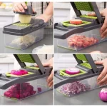 Овочерізка Мультислайсер 14 В 1 Veggie Slicer Із Ситечком Для Нарізки Подрібнення - Зображення 6