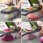 Овочерізка Мультислайсер 14 В 1 Veggie Slicer Із Ситечком Для Нарізки Подрібнення - Зображення 10