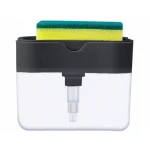 Диспенсер для миючого засобу з підставкою для губки Soap Pump & Sponge Caddy Чорний - Зображення 3