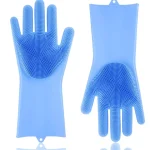 Силіконові рукавички для миття посуду та фруктів Wash Glove для дому, квартири, дачі, котеджу, підтримання чистоти, прибирання кухні - Зображення 4