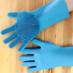 Силіконові рукавички для миття посуду та фруктів Wash Glove для дому, квартири, дачі, котеджу, підтримання чистоти, прибирання кухні - Зображення 5
