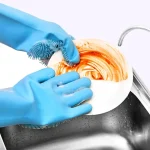 Силіконові рукавички для миття посуду та фруктів Wash Glove для дому, квартири, дачі, котеджу, підтримання чистоти, прибирання кухні - Зображення 7