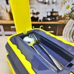 Ланч-бокс електричний з адаптером для підігріву від мережі або автомобіля 220V/12V - Зображення 4