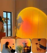 Проекційний світильник Sunset Lamp RGB 16 кольорів з пультом на штативі: USB проектор заходу сонця, атмосферна LED лампа - Зображення 6